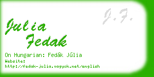 julia fedak business card