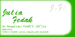 julia fedak business card